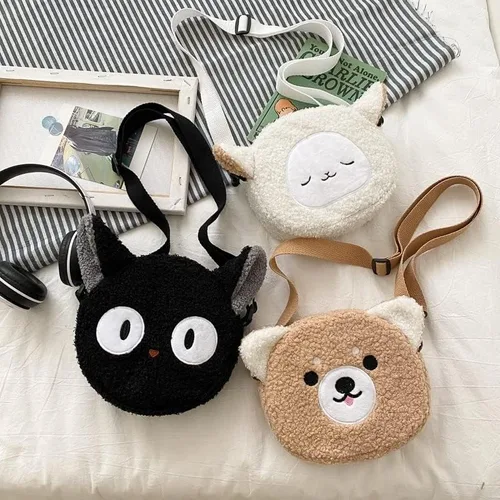 Vista 6 de Y2k - Bolso cruzado pequeño estético, estilo kawaii, bolso cruzado estético para mujer, bolso de mano, Negro -, Suave