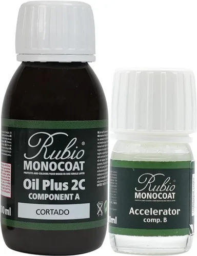 Vista 213 de Rubio Monocoat Tinte y acabado para madera de 650 pies cuadrados - Niebla 5% Oil Plus 2C Aceite de linaza ecológico de secado rápido