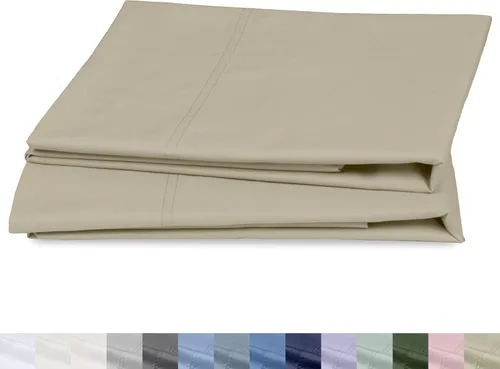 Vista 14 de California Design Den Juego de 2 fundas de almohada de 100 % algodón orgánico tamaño Queen/estándar, suaves y nítidas fundas de almohada de algodón