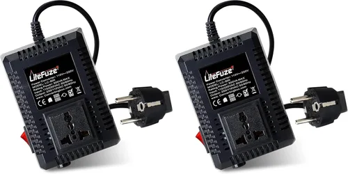 Vista 10 de LiteFuze, convertor de voltaje alto/bajo para viaje. cable EU