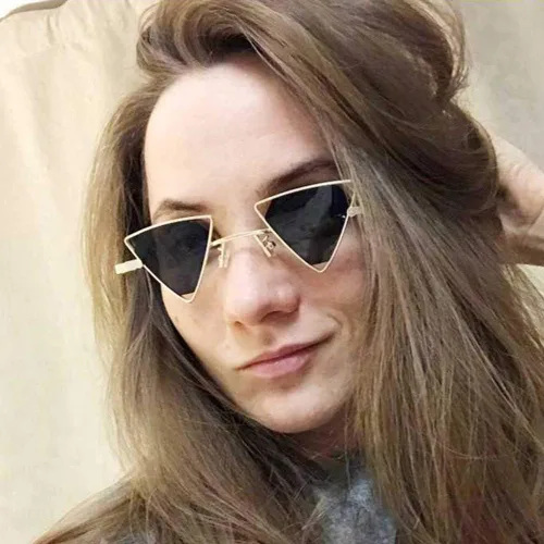 Vista 6 de Shiratori - Gafas de sol estilo retro clásico para hombres y mujeres, 100% protección UV, estilo triángulo