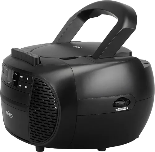 Vista 3 de Jensen CD-550 grabadora de casete de disco compacto estéreo portátil con radio AM/FM