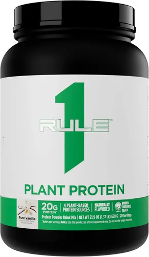 Vista 9 de Rule 1 Proteins Proteína vegetal, chocolate negro, 20 porciones Proteína en polvo vegana, sin gluten, sin lácteos y sin soja con 0.71 onzas