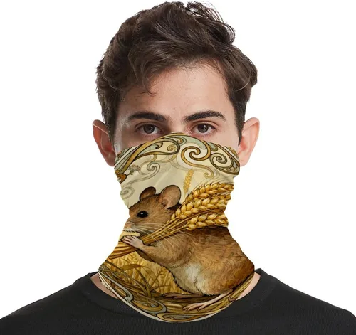 Vista 4 de Sun UV Protection Neck Gaiter Upf 50+ Balaclava Ski Vole Wheat Ear Face Mask Summer Face Cover Scarf Breathable Bandana for Fishing Hunting Kayaking