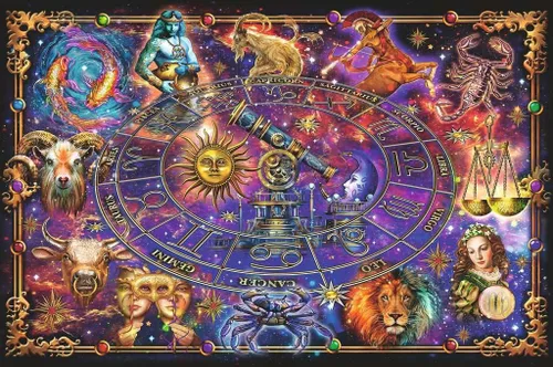 Vista 2 de Ravensburger - Zodiac - Rompecabezas de 3000 piezas - Fantástica y bellamente cautivadora representación de los doce signos del zodiaco - Enmarcable
