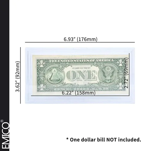 Vista 2 de PayandPack EMICO - Marco de lujo para papel fotográfico de moneda sólida para billetes regulares