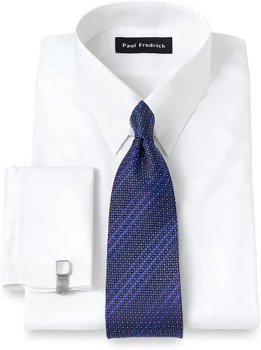 Vista 2 de Paul Fredrick Camisa de vestir de algodón egipcio con cuello de botón para hombre