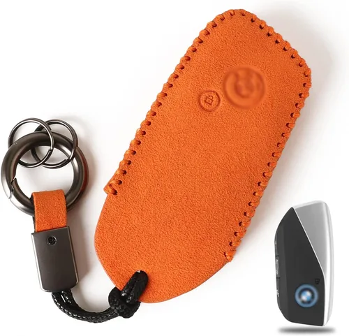 Vista 9 de KINIVA Funda de cuero para llavero de automóvil compatible con BMW i7 X5 X7 xi7 Series 2023, llavero para llavero remoto BMW