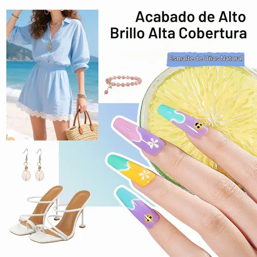 Vista 4 de MIZHSE Juego de esmaltes de uñas de secado rápido, 24 colores para primavera y verano, esmalte de uñas regular, sin gel, secado al aire, rápido