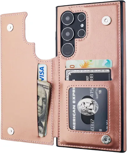 Vista 76 de ONETOP - Funda tipo cartera para Samsung Galaxy S22 con tarjetero, color negro Kickstand,ID/Cash Holder,Case Wallet with Card Slots,Double
