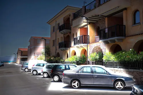 Vista 7 de Energía solar del anochecer al amanecer de aluminio negro al aire libre integrado LED AI-SSmart Sensing 1600 lúmenes CREE Area Path Luz