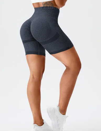 Vista 3 de YEOREO - Pantalones cortos de ciclismo para mujer sin costuras con cintura alta para entrenamiento yoga y gimnasio estilizan tu figura