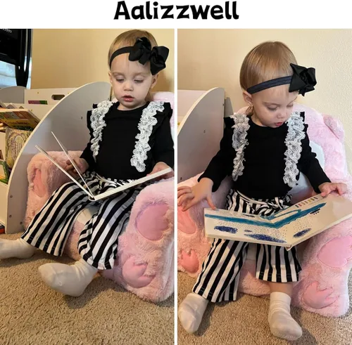 Vista 3 de Aalizzwell Conjunto de pantalones anchos de otoño para niñas recién nacidas