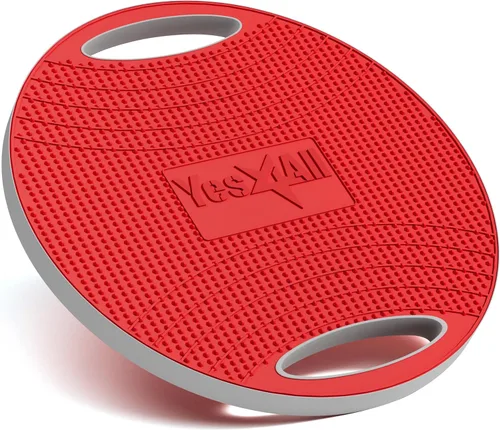 Vista 9 de Yes4All Wobble Balance Board, Plastic Stability Trainer with Handles for Standing Desk, Core Training & Home Gym Workout