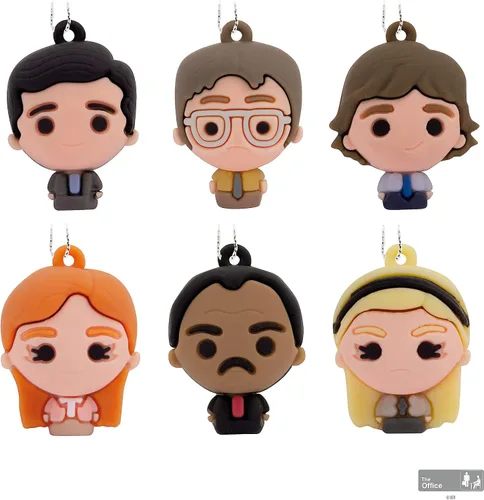 Vista 7 de Adornos de Navidad colgantes Hallmark The Office, miniaturas, juego de 6, plástico