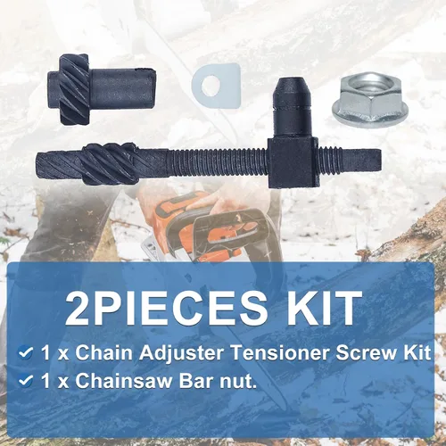 Vista 3 de Kit de tensor de cadena para Husqvarna, kit de tornillos tensor de cadena con tuerca de barra de motosierra de repuesto número de piezas 575260403