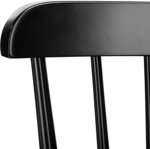 Vista 4 de SAFAVIEH Muebles - Juego de 2 taburetes de bar Galena - Negro - Madera maciza - Diseño moderno de línea limpia - Ideal para cocina, zona de bar
