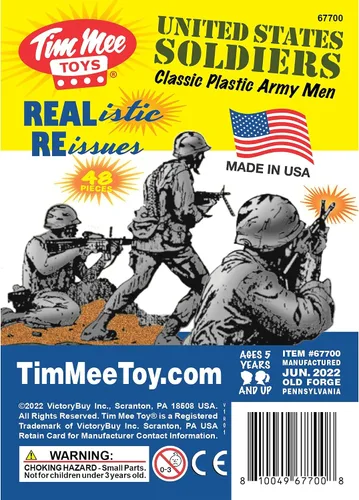 Vista 6 de TimMee Hombres de Ejército de Plástico - 48 figuras de soldados de juguete, gris - Fabricado en EE. UU