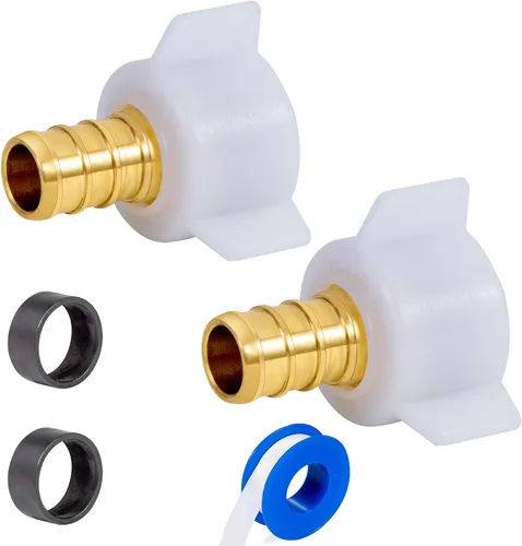 Vista 12 de PEX 1/2 "x 1/2" NPT Codo giratorio roscado hembra NPSM accesorios de latón para crimpado, accesorios Pex 1/2 pulgada 90 grados giratorio hembra