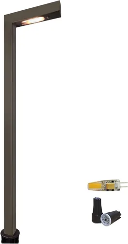Vista 8 de COLOER - Iluminación de bajo voltaje para pasarela de latón para exteriores con acabado en bronce, paquete de 1 unidad con bombilla LED G4, 9-17V