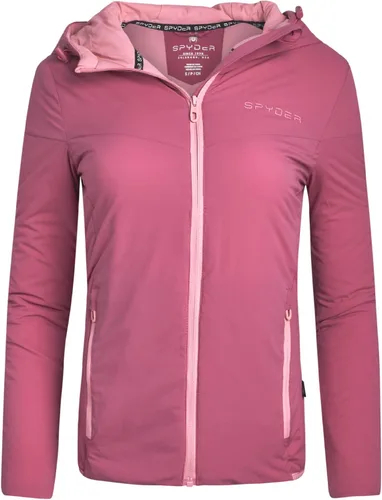 Vista 8 de Spyder Chaqueta cortavientos para mujer, impermeable, resistente al viento Negro