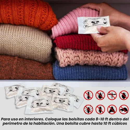 Vista 7 de UpBloom - Repelentes totalmente naturales para proteger el hogar y el garaje contra ratones, arañas, cucarachas e insectos, 10 bolsas para control