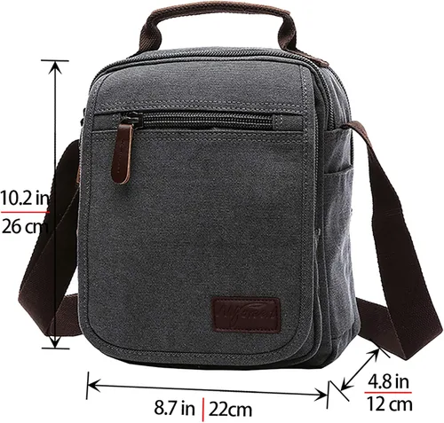 Vista 3 de mygreen Bolso bandolera pequeño de lona para el hombro, bolsa de trabajo