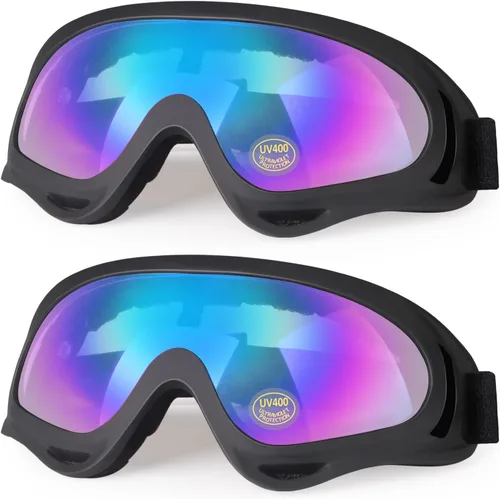 Vista 11 de Gafas para motocross ATV, transparentes, paquete de 2 Motorcycle Motocross, Bike Riding, UTV Off-Road Skiing, Anti-Fog Dustproof