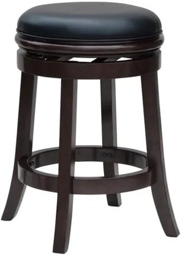 Vista 14 de Boraam Taburete giratorio sin espalda, 29" altura de barra, negro/capuchino Negro/Cappuccino
