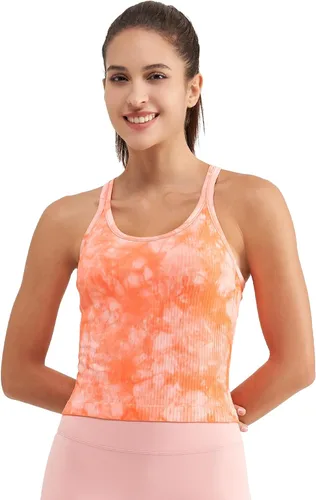 Vista 49 de sphinx cat - Camiseta corta de entrenamiento para mujer, camiseta sin mangas, acanalada, con espalda cruzada y brasier integrado