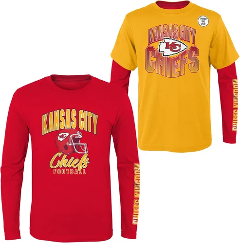 Vista 8 de NFL Conjunto de 3 Camisetas y Camisas de Manga Larga para Niños y Jóvenes 8-20, Colores del Equipo del Día del Juego