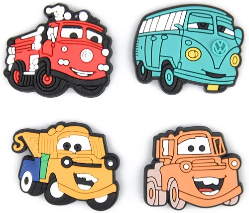 Vista 4 de XQNB Diferentes dijes de zapatos de PVC de dibujos animados para zapatos de coche, decoración de pulsera, accesorios para regalos de fiesta de niños