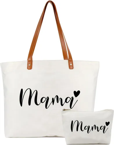 Vista 16 de Lamyba Regalos para mamá nueva, bolso de mano con bolsa de maquillaje, regalos geniales para mamá por ser/mamá embarazada/mujeres embarazadas