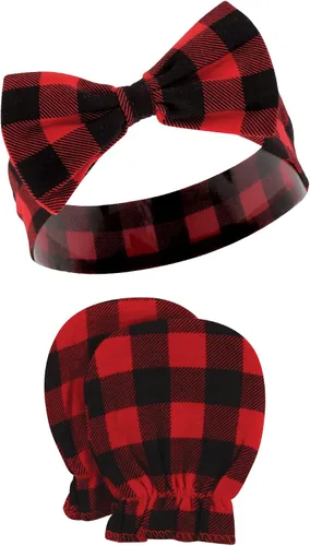 Vista 36 de Hudson Baby Conjunto de diadema de algodón y manoplas para rascar para bebé