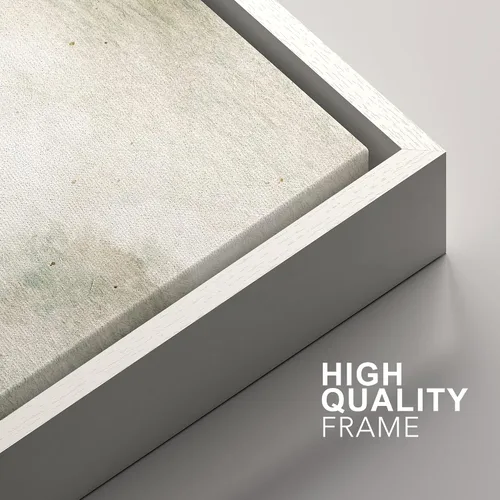 Vista 387 de SIGNFORD - Set de obras de arte en lienzo enmarcado para pared, ilustraciones abstractas de neblina del desierto en tonos neutros beige y marrón