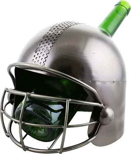 Vista 2 de Soporte de botella de vino de metal para casco de jugador de fútbol, carbón