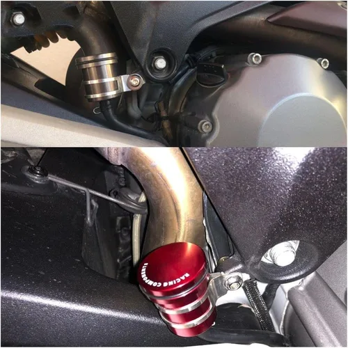 Vista 7 de DOLOX Vaso de aceite para Yamaha XTZ125 2003-2016 XTZ 125 2004 2005 2006 2007 2008 2009 10 10 Depósito de líquido de freno trasero Depósito de Negro