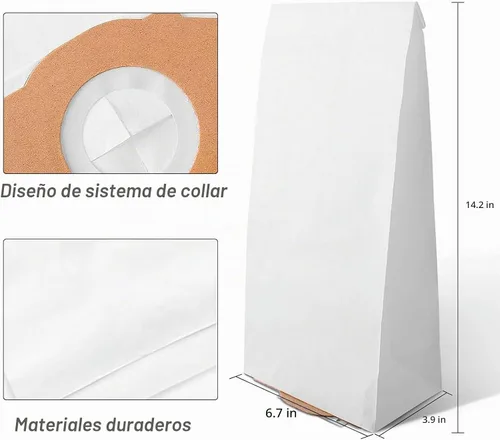 Vista 2 de Paquete de 10 bolsas de vacío de repuesto compatibles con Eureka RR, parte # 61115 Boss Smart Vac serie 4800
