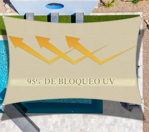 Vista 7 de Windscreen4less - Toldo rectangular de 8 x 12 pies para exteriores, bloquea los rayos ultravioleta, para patio trasero, porche, pérgola, terraza