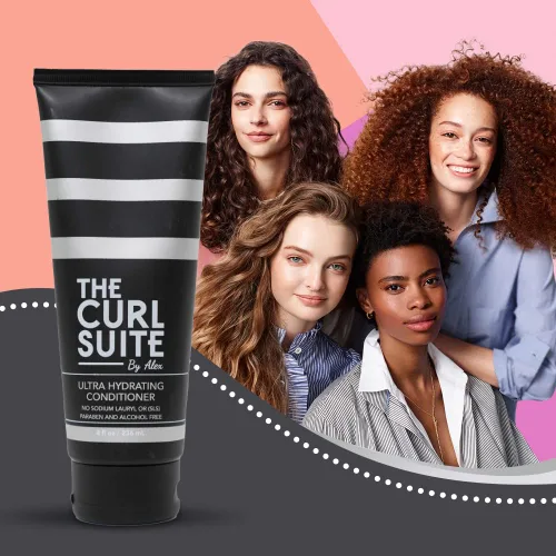 Vista 7 de The Curl Suite Acondicionador hidratante para mujeres, hombres y niños – Acondicionador de cabello perfecto para cabello rizado – Acondicionador