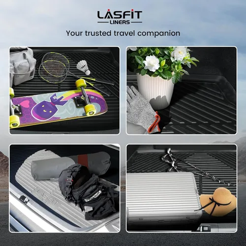 Vista 8 de LASFIT Alfombrillas de carga y respaldo de automóvil, aptas para todo tipo de clima, elastómero termoplástico de ajuste personalizado, fácil