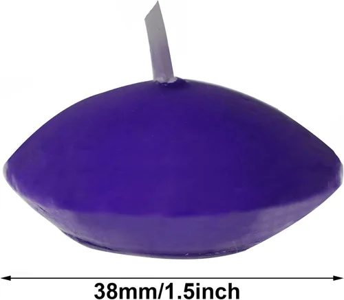 Vista 4 de XGNG 2 cajas de 20 velas redondas de combustión, pequeñas velas de té, sin perfume, color morado