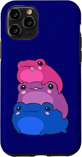 Vista 28 de Funda estética para iPhone 12/12 Pro Bisexual Flag Color Frogs Sutil Bi Pride LGBTQ