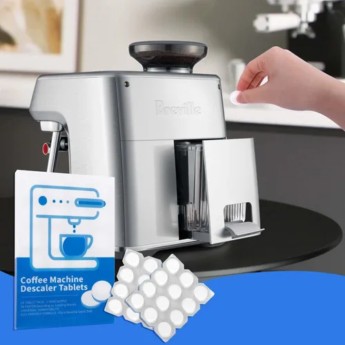 Vista 6 de Tabletas descalcificadoras para cafetera, paquete de 24, suministro de 1 año, fórmula a base de plantas, compatibilidad universal