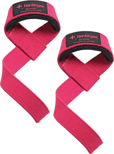 Vista 14 de Correas de levantamiento acolchadas de algodón Harbinger - Almohadillas de muñeca Neotek suaves y de apoyo - 54.6 cm de longitud, 3.8 cm de ancho