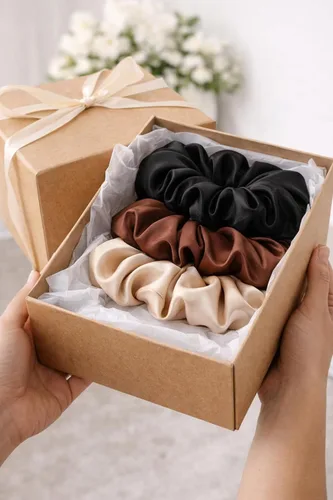 Vista 5 de XL Satin Scrunchie for Thick Hair – Oversized Hair Scrunchy for Ponytail Bun or Sleeping – Frizz Free Satin Hair Tie for Women and Girls