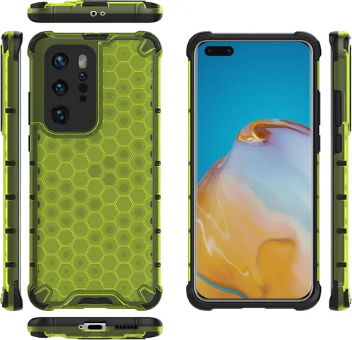 Vista 119 de Pzwoxukhov Funda compatible con Huawei Nova 3i, compatible con Huawei P Smart+ 2018 Honeycomb Anti-Drop Shock-Absorbing Case Negro
