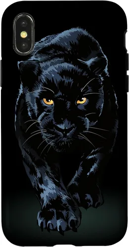 Vista 5 de iPhone 16 Black Panther Walking Toward Shadow - Estuche de regalo para amantes de los gatos salvajes