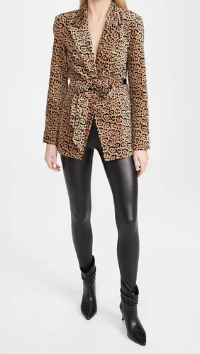 Vista 5 de Yummie Legging moldeador de piel sintética para mujer con cremallera lateral