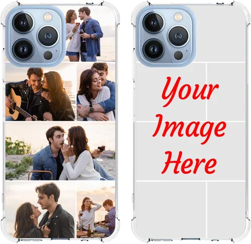 Vista 7 de Funda de teléfono con foto personalizada para iPhone 13 Pro Max, cubierta transparente suave de silicona personalizada con imagen/texto, regalo